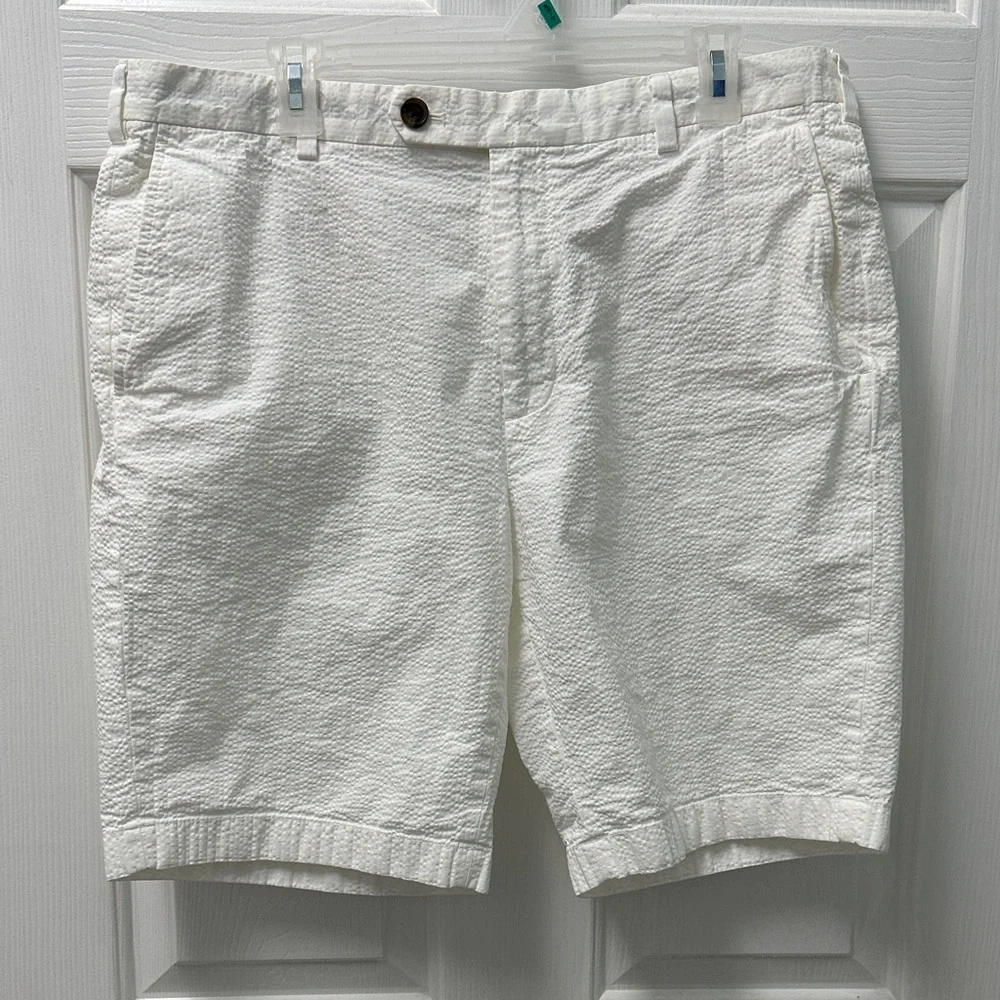 Brooks Brothers Seersucker Cream/Off White Men Shorts W38